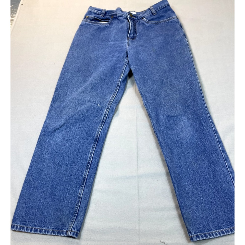 Pendleton Jeans 12P Petite Womens High Waisted Straight‎ Leg Zip Up Denim Mom
